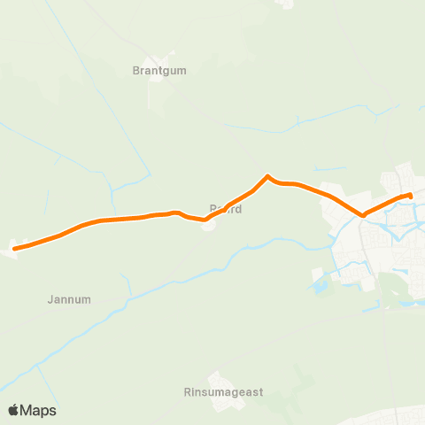 Qbuzz Reitsum - Dokkum Busstation map