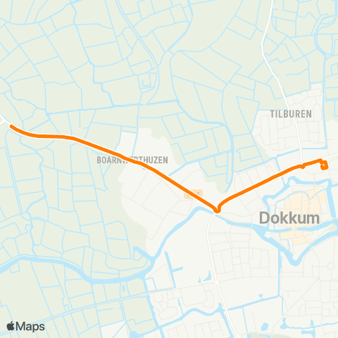 Qbuzz Boarnwert - Dokkum Busstation map