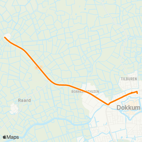 Qbuzz Foudgum - Dokkum Busstation map