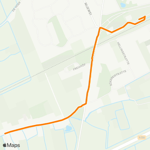 Qbuzz Feanwâldsterwâl - Feanwâlden Station map
