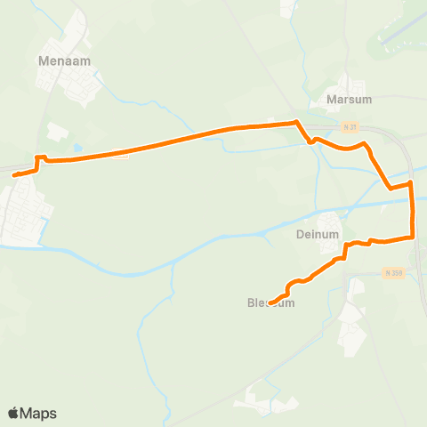 Qbuzz Blessum - Dronryp Hoek map