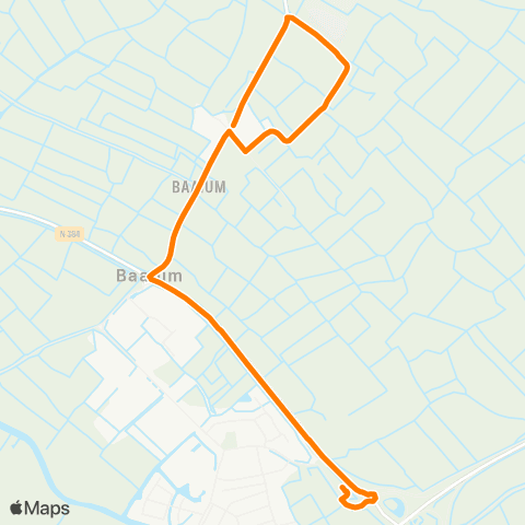 Qbuzz Baijum - Winsum Busstation map