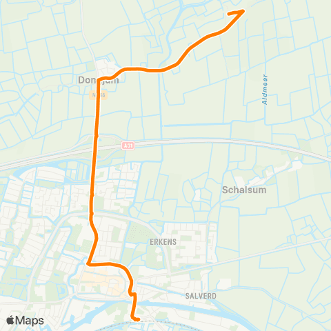 Qbuzz Boer - Franeker Station map
