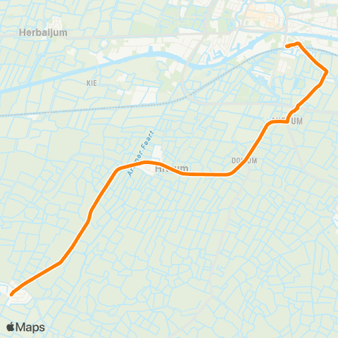 Qbuzz Achlum - Franeker Station map