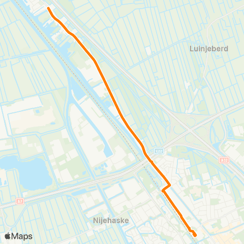 Qbuzz Haskerdijken - Heerenveen Busstation map