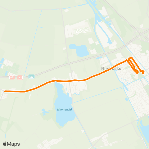 Qbuzz Haskerhorne - Heerenveen Busstation map