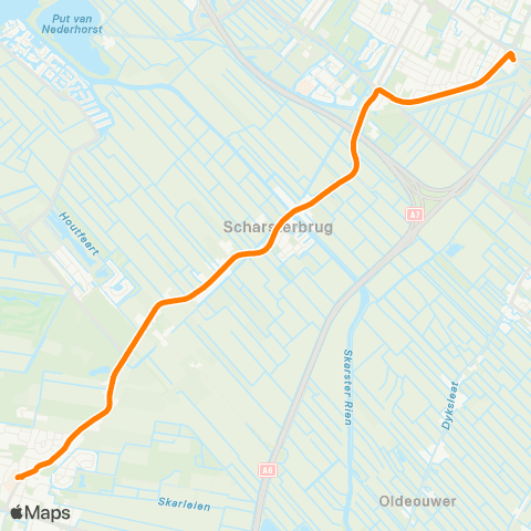 Qbuzz Sint Nicolaasga - Joure Busstation map