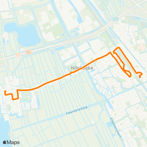 Qbuzz Oudehaske - Heerenveen Busstation map