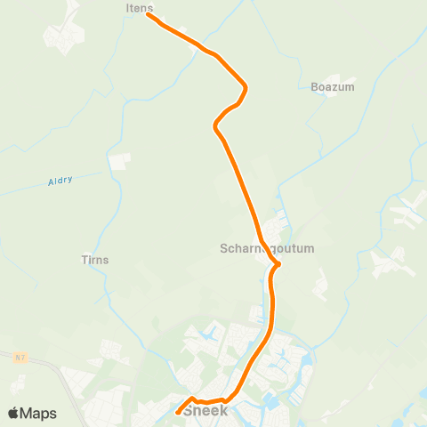 Qbuzz Itens - Sneek Busstation map