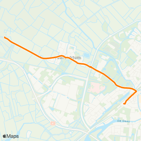 Qbuzz Tjalhuizum - Sneek Busstation map