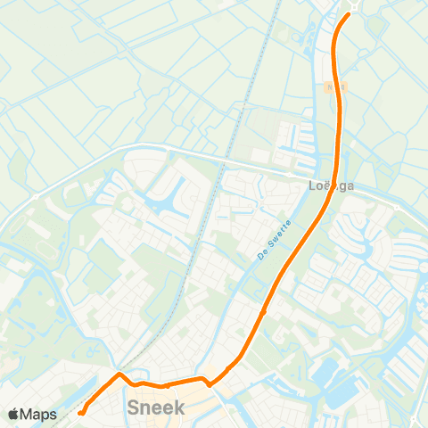 Qbuzz Scharnegoutum - Sneek Busstation map