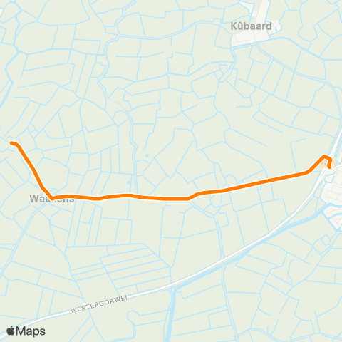 Qbuzz Waaksens - Wommels Provincialeweg map
