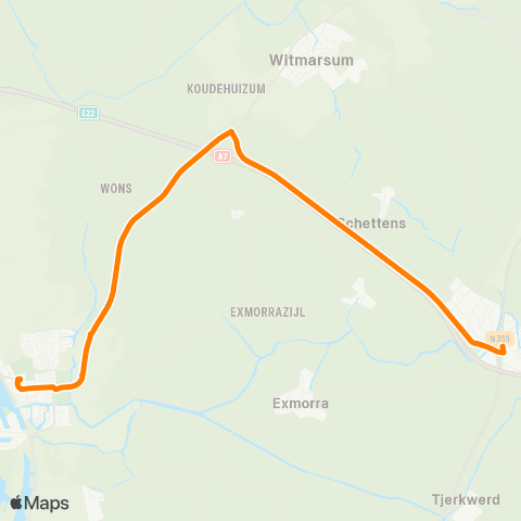 Qbuzz Makkum - Bolsward Busstation map