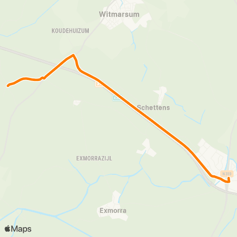 Qbuzz Wons - Bolsward Busstation map