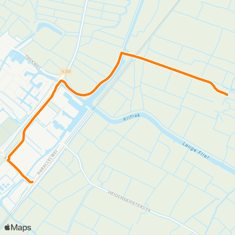 Qbuzz Nijhuizum - Workum Station map