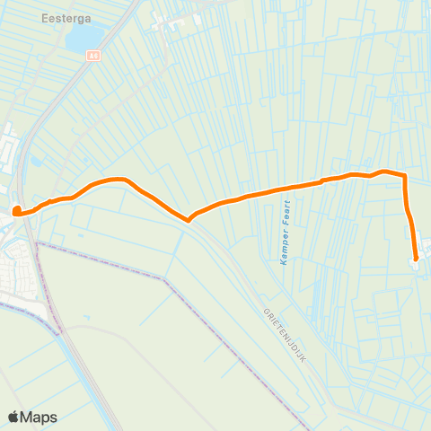 Qbuzz Bantega - Lemmer Busstation map