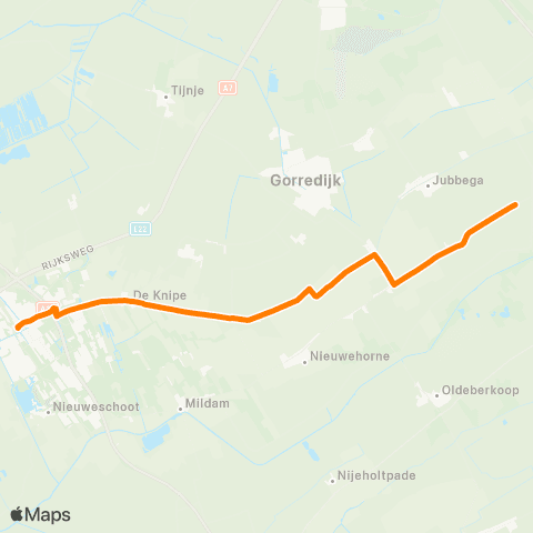 Qbuzz Hoornsterzwaag - Heerenveen Busstation map