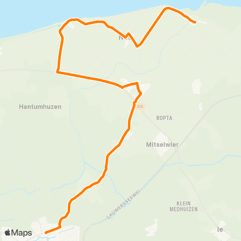 Qbuzz Dokkum - Peazens map