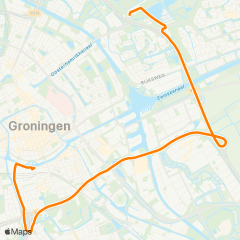 Qbuzz Snelbus: Hoofdstation - P+R Kardinge map