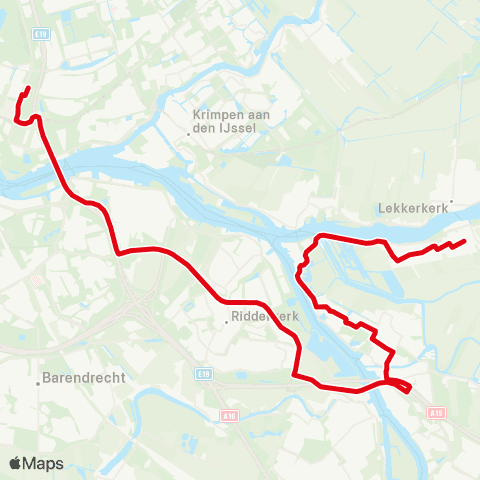 R-net R'dam Kral. Zoom - Alblasserdam - Nieuw-Lekkerland map