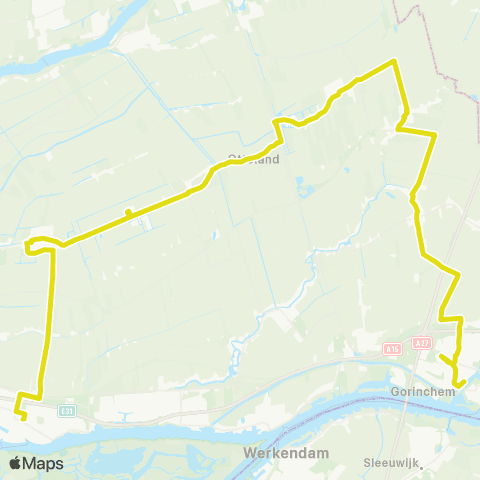 Qbuzz Sliedrecht - Ottoland - Gorinchem map