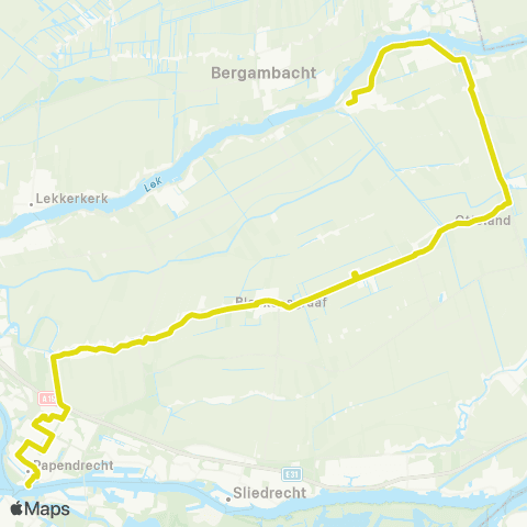 Qbuzz Papendrecht - Oud-Alblas - Groot-Ammers map