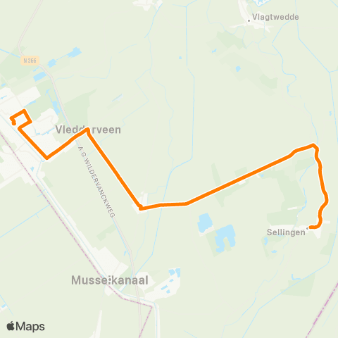 Qbuzz Buurtbus Sellingen - Stadskanaal map