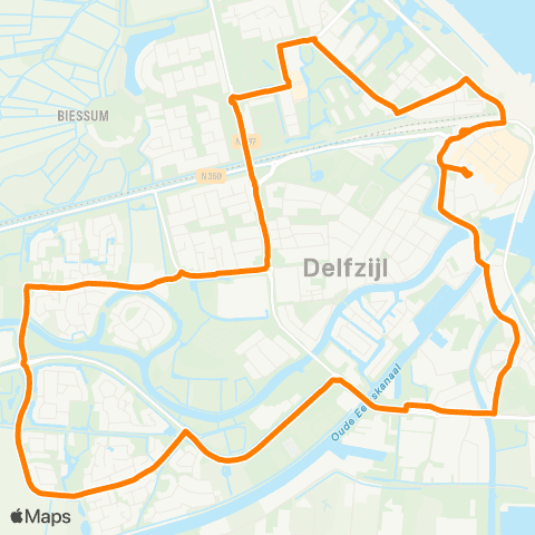 Qbuzz Buurtbus Delfzijl - Delfzijl map