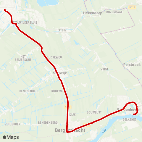 Qbuzz Schoonhoven - Gouda map