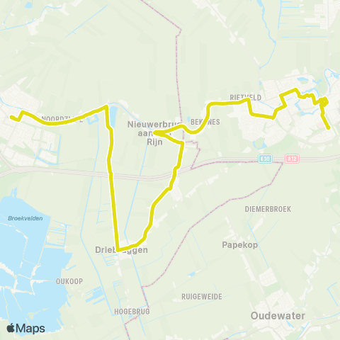 Qbuzz Bodegraven - Woerden map
