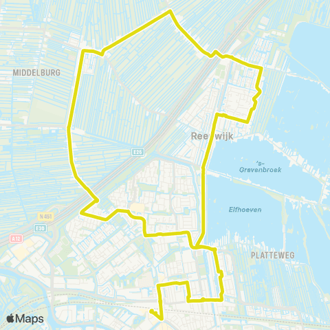 Qbuzz Gouda - Reeuwijk - Gouda map