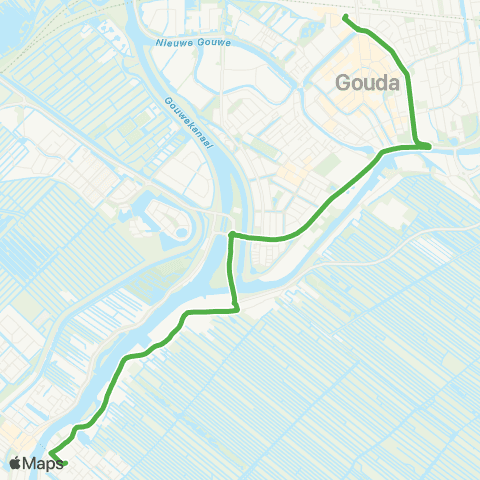 Qbuzz Pendel Gouda - Gouderak map