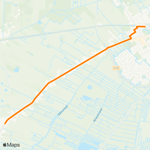 Qbuzz Twijzel - Buitenpost Station map