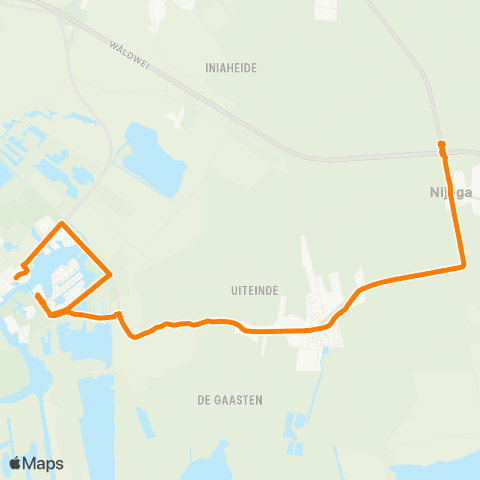 Qbuzz Earnewald - Nijega Rijksweg map