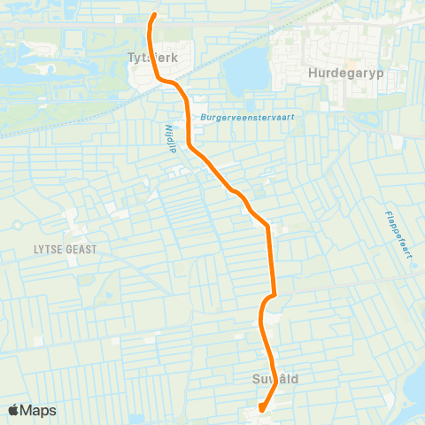 Qbuzz Suwâld - Tytsjerk Swarteweisein map