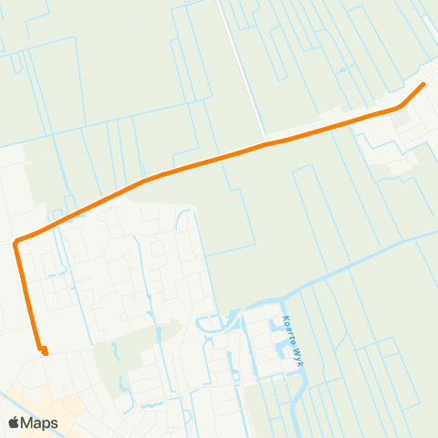 Qbuzz Lippenhuizen - Gorredijk Busstation map