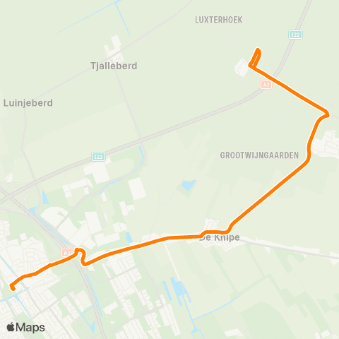 Qbuzz Luxwoude - Heerenveen Busstation map