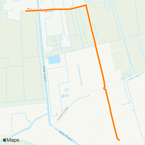 Qbuzz Terwispel - Gorredijk Busstation map
