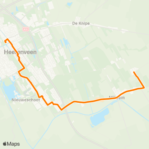 Qbuzz Katlijk - Heerenveen Busstation map