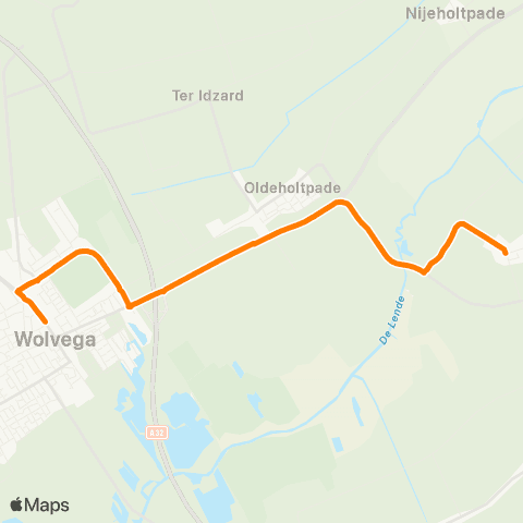 Qbuzz De Hoeve - Wolvega Station map