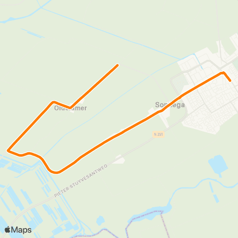 Qbuzz Nijelamer - Wolvega Station map