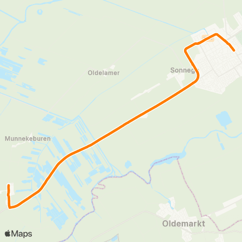 Qbuzz Scherpenzeel - Wolvega Station map