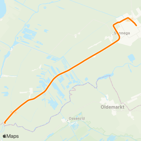Qbuzz Slijkenburg - Wolvega Station map