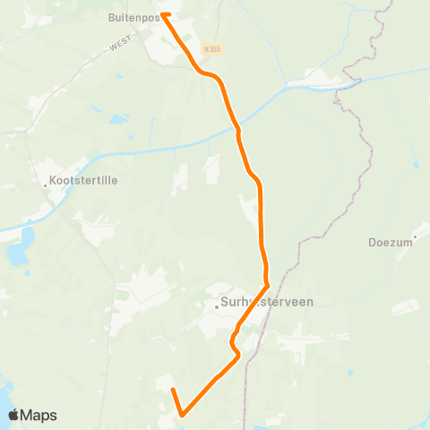 Qbuzz Boelenslaan - Buitenpost Station map