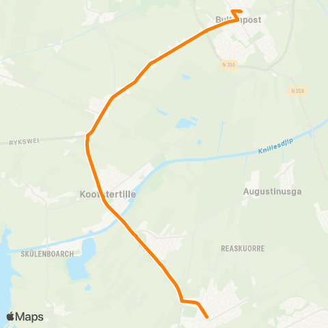 Qbuzz Harkema - Buitenpost Station map