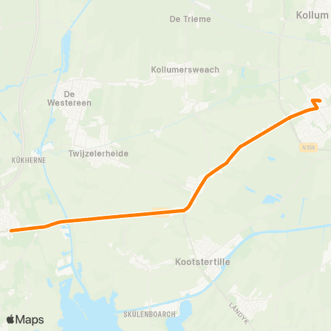 Qbuzz Noardburgum - Buitenpost Station map