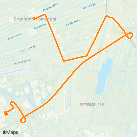 Qbuzz Drachtstercompagnie - Drachten Transferium Oost map