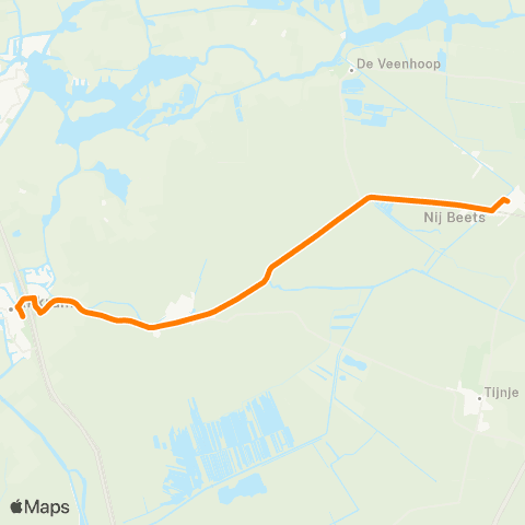 Qbuzz Nij Beets - Akkrum Station map