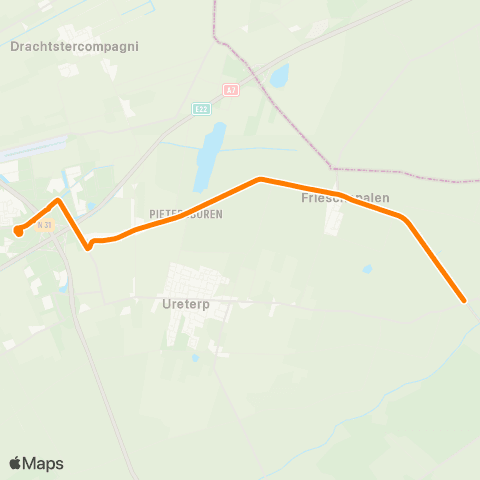 Qbuzz Siegerswoude - Drachten Transferium Oost map