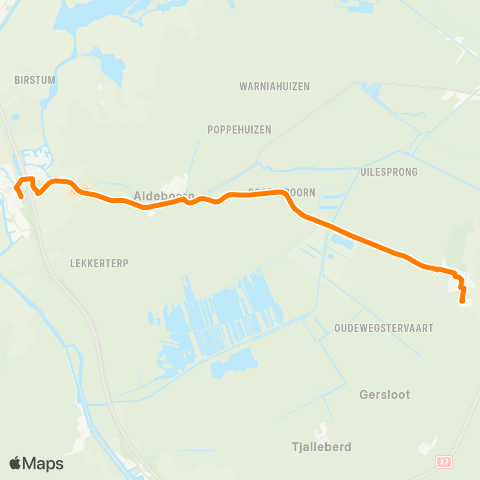 Qbuzz Tijnje - Akkrum Station map